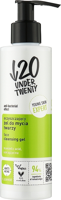 Oczyszczający żel do mycia twarzy - Under Twenty Anti! Acne Face Cleansing Gel — Zdjęcie N1