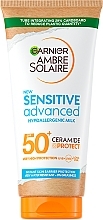 Przeciwsłoneczne mleczko do skóry wrażliwej - Garnier Ambre Solaire Sensitive Advanced SPF 50+ — Zdjęcie N1