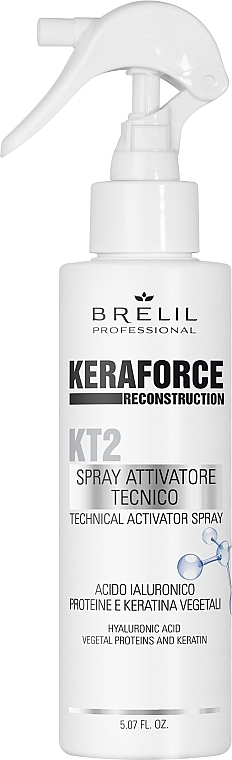 Aktywujący spray do włosów - Brelil Keraforce KT2 Technical Activator Spray — Zdjęcie N1