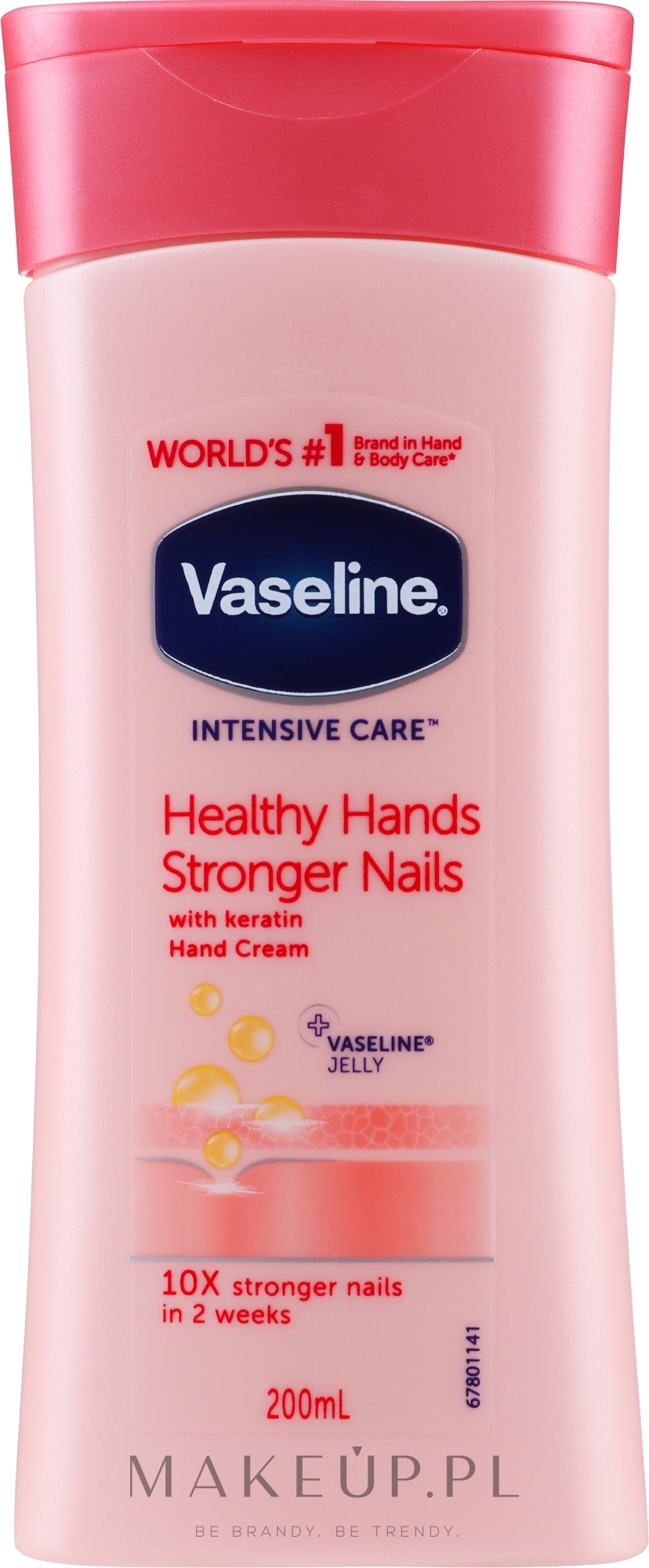 Krem do rąk i paznoki - Vaseline Intensive Care Healthy Hands & Nails Keratin Cream — Zdjęcie 200 ml