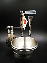Zestaw do golenia, 4 produkty - Golddachs Silvertip Badger, Mach3, Soap Bowl Chrom — Zdjęcie N3