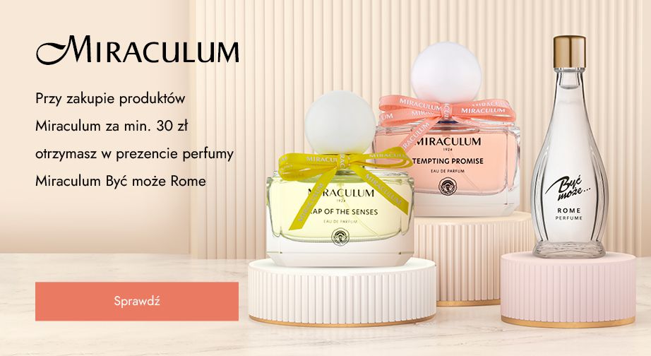 Przy zakupie produktów Miraculum za min. 30 zł otrzymasz w prezencie perfumy Miraculum Być może Rome.