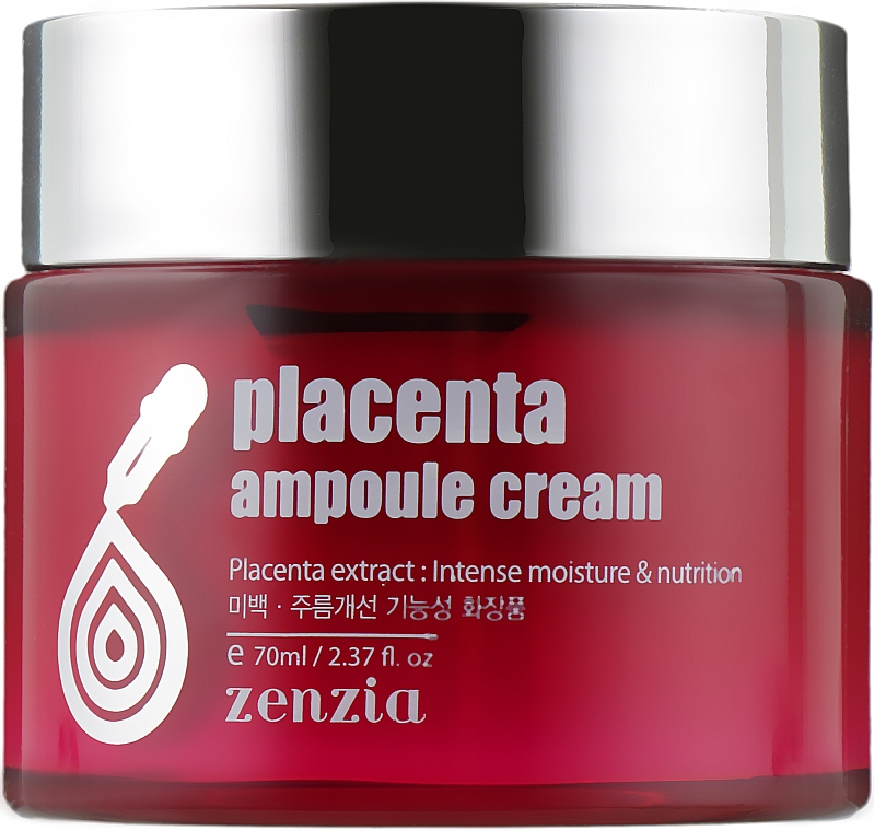 Krem do twarzy z łożyskiem - Zenzia Placenta Ampoule Cream — Zdjęcie N2