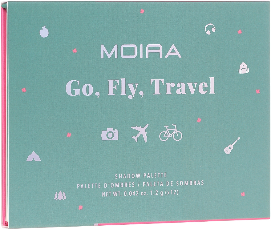 Paleta cieni do powiek - Moira Happy Go, Fly, Travel Shadow Palette — Zdjęcie N2
