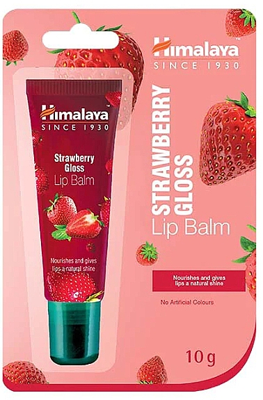 Balsam do ust Truskawkowy połysk - Himalaya Herbals Strawberry Gloss Lip Balm (w tubce) — Zdjęcie N1