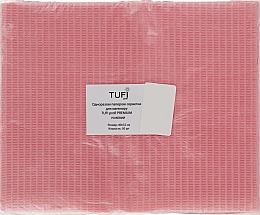 Kup Serwetki papierowe do manicure, odporne na wilgoć, 40x32 cm , różowe - Tufi Profi Premium
