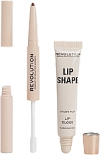 Zestaw do ust - Makeup Revolution Lip Shape Brown Nude — Zdjęcie N2