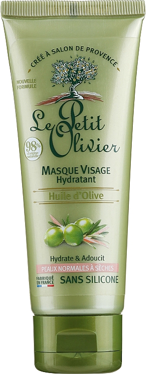 Nawilżająca maska do twarzy Oliwa z oliwek - Le Petit Olivier Face Mask With Olive Oil