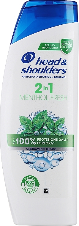 Przeciwłupieżowy szampon i odżywka do włosów 2 w 1 - Head & Shoulders 2in1 Menthol Anti-Dandruff Shampoo + Conditioner — Zdjęcie N1