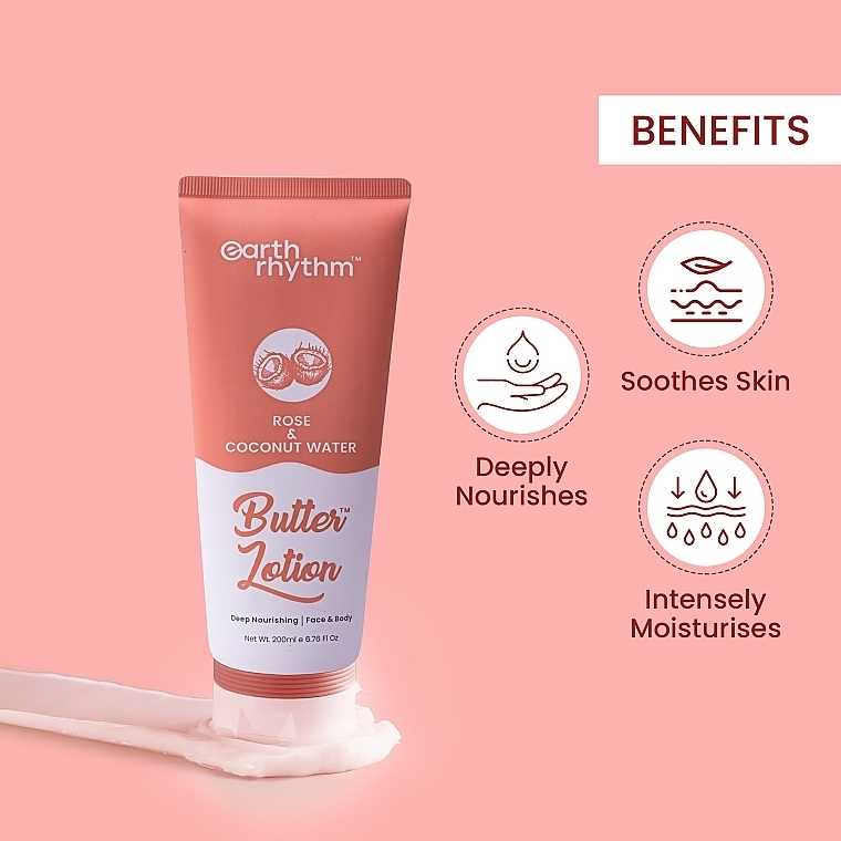 Fluid-balsam do ciała - Earth Rhythm Rose And Coconut Butter Body Lotion — Zdjęcie N3