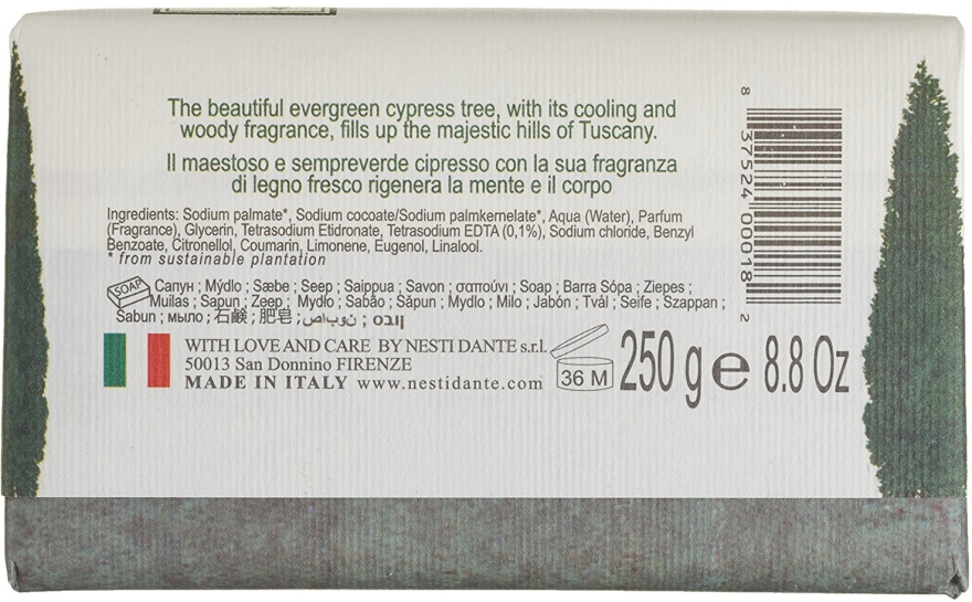 Regenerujące mydło w kostce Cyprys - Nesti Dante Dei Colli Fiorentini — Zdjęcie N2