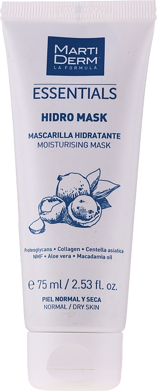 Nawilżająca maska ​​do twarzy do skóry normalnej i suchej - MartiDerm Essentials Hidro Mask — Zdjęcie N1