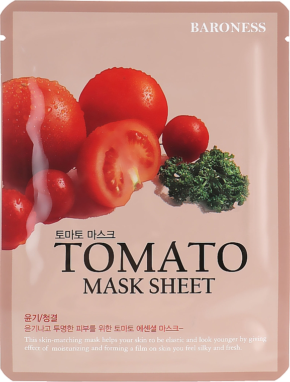 Maseczka w płachcie do twarzy z ekstraktem pomidorowym - Beauadd Baroness Mask Sheet Tomato — Zdjęcie N1