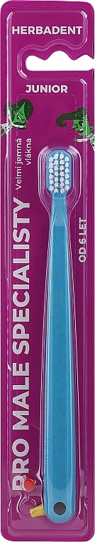 Szczoteczka do zębów, ultra miękka, niebieska - Herbadent Original Junior Toothbrush — Zdjęcie N1