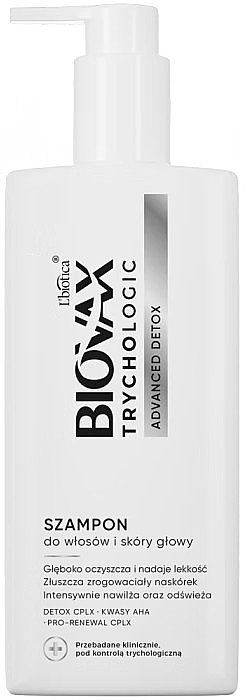 Trychologiczny szampon do włosów i skóry głowy - L'biotica Biovax Trychologic Advanced Detox Shampoo — Zdjęcie N1