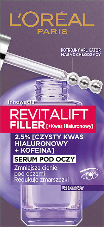Serum pod oczy - L'Oréal Paris Revitalift Filler (ha) — Zdjęcie N1