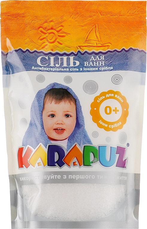 Sól antybakteryjna z jonami srebra do kąpieli dla dzieci - Karapuz