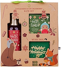 Zestaw - Accentra Hello Winter Gingerbread & Cranberry Bath Set (sh/gel/100ml + bath/salt/80g + music/box/1pcs) — Zdjęcie N1