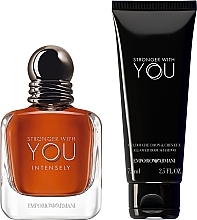 Giorgio Armani Emporio Armani Stronger With You Intensely - Zestaw (edp/50ml + sh gel/75ml) — Zdjęcie N3