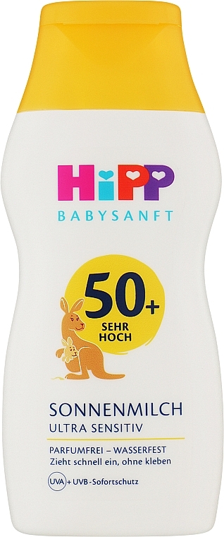 Balsam przeciwsłoneczny dla dzieci SPF50+ - HIPP Babysanft SPF50 Ultra Sensitiv — Zdjęcie N2