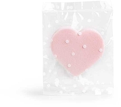 Gąbka do makijażu Serce, różowa - IDC Institute Makeup Sponge Heart  — Zdjęcie N1