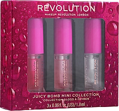 Zestaw - Makeup Revolution Juicy Bomb Lip Gloss Mini Set (lipgloss/3x1.8ml) — Zdjęcie N1