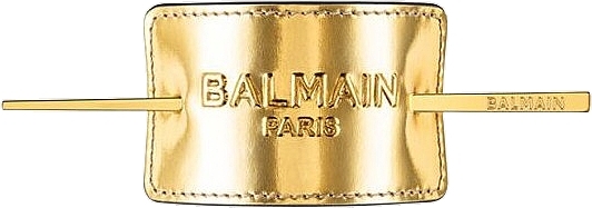 Spinka do włosów - Balmain Paris Hair Couture Genuine Leather Signature Hair Barrette Gold — Zdjęcie N1