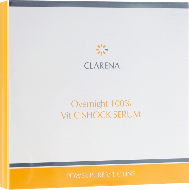 Terapia szokowa do twarzy na noc ze 100-procentową witaminą C - Clarena Overnight 100 % Vit C Shock Serum — Zdjęcie N2