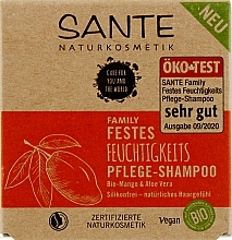 Kup PRZECENA! Szampon w postaci stałej do odżywiania i nawilżania włosów Mango i aloes - Sante *