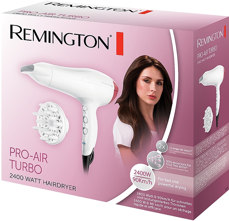 Suszarka do włosów - Remington D5226 E51 Pro-Air Turbo 2400 White — Zdjęcie N3