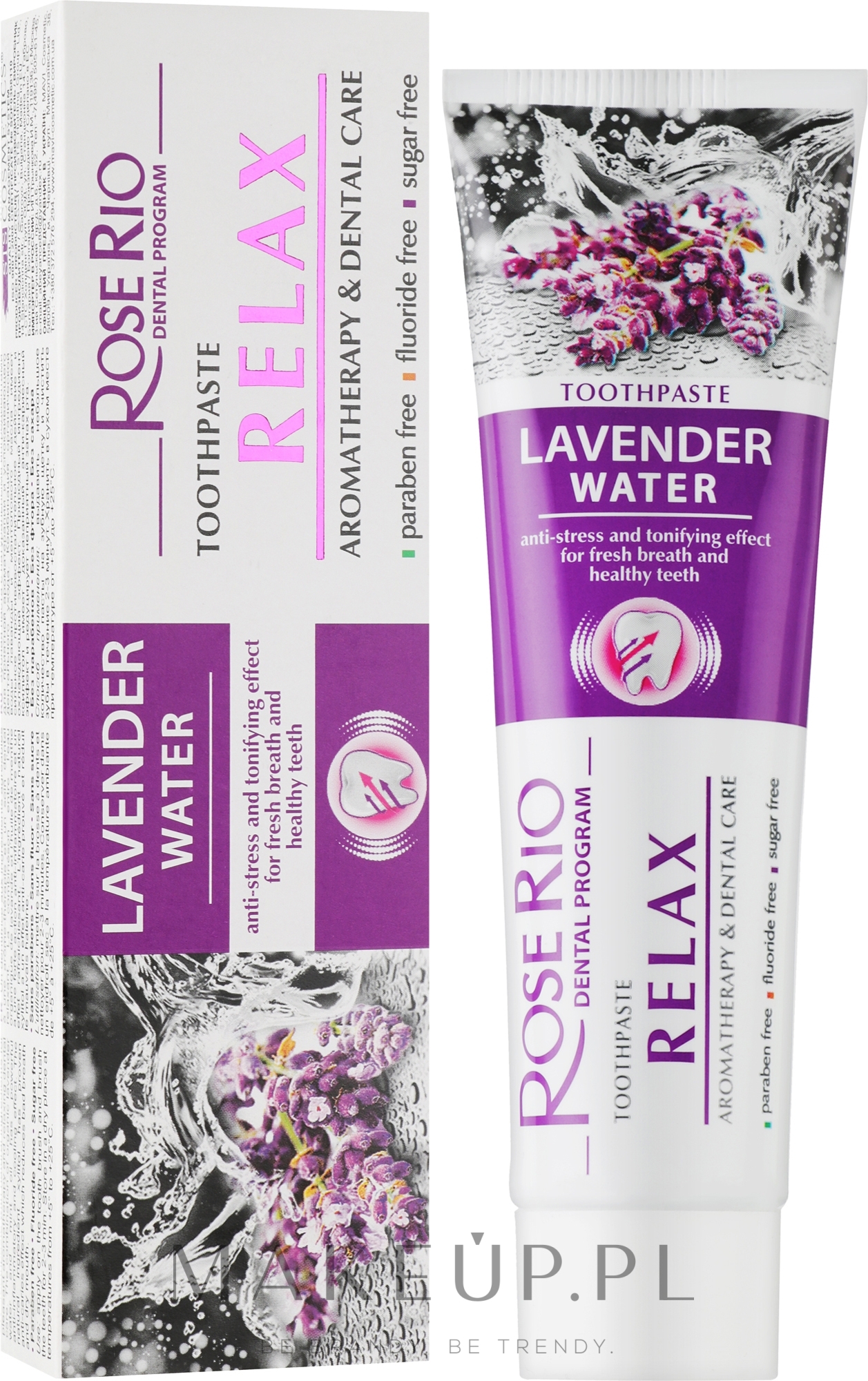 Pasta do zębów - Rose Rio Relax Lavender Water Toothpaste  — Zdjęcie 65 ml