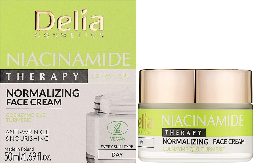 Krem do twarzy na dzień z niacynamidem - Delia Niacinamide Therapy Normalizing Day Face Cream — Zdjęcie N2