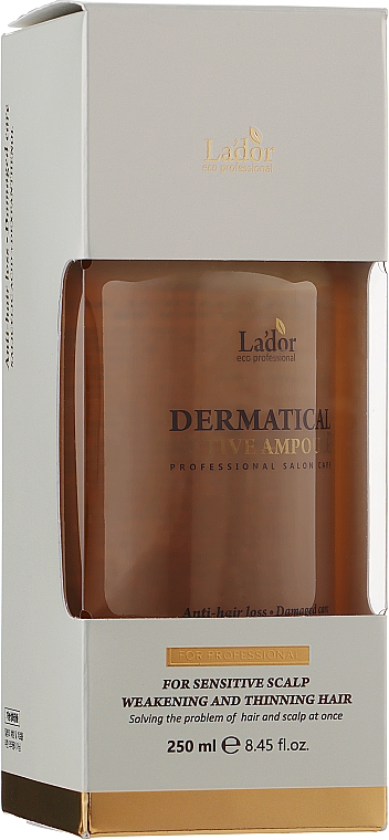Ampułki wypełniające z kwasem salicylowym i dekspantenolem przeciw wypadaniu włosów - La'dor Dermatical Active Ampoule — Zdjęcie N3