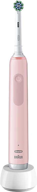 Elektryczna szczoteczka do zębów, różowa - Oral-B Pro Series 3 Cross Action Electric Toothbrush Pink — Zdjęcie N2