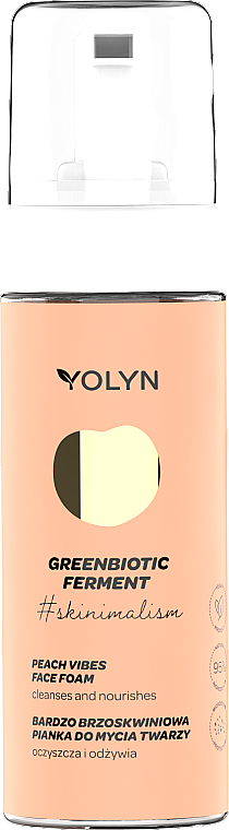 PREZENT! Pianka do mycia twarzy Brzoskwinia - Yolyn #skinimalism Peach Vibes Face Foam — Zdjęcie N1