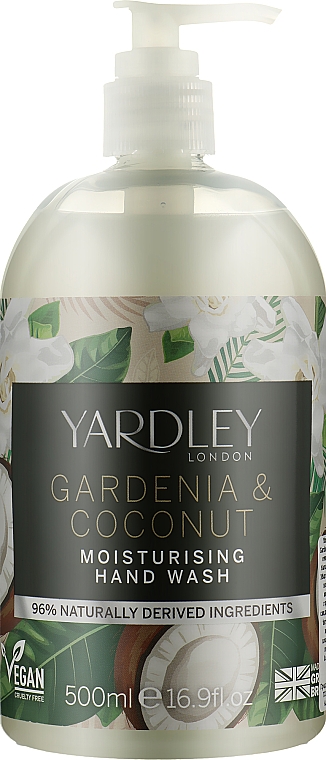 Nawilżające mydło w płynie do rąk Gardenia i kokos - Yardley Gardenia & Coconut Moisturising Hand Wash — Zdjęcie N1