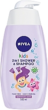 Żel pod prysznic i szampon bez łez 2 w 1 dla dzieci ułatwiający rozczesywanie włosów Lśniąca jagoda - NIVEA Kids Sparkle Berry — Zdjęcie N1