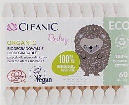 PRZECENA! Patyczki dla niemowląt i dzieci, 60 szt. - Cleanic Baby Eco * — Zdjęcie N1