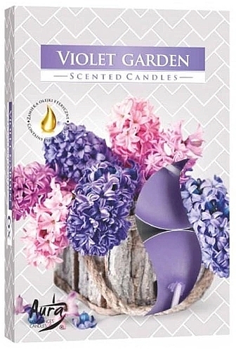 Zestaw podgrzewaczy zapachowych Fioletowy Ogród - Bispol Violet Garden Scented Candles — Zdjęcie N1