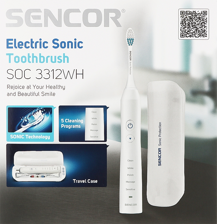 Elektryczna szczoteczka do zębów, SOC 3312 WH - Sencor — Zdjęcie N1