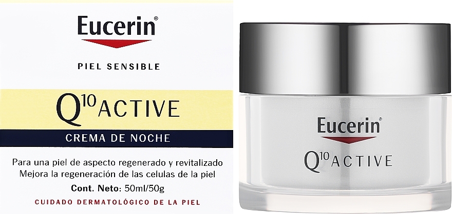 Przeciwzmarszczkowy krem do twarzy na noc - Eucerin Q10 Active Night Cream  — Zdjęcie N2