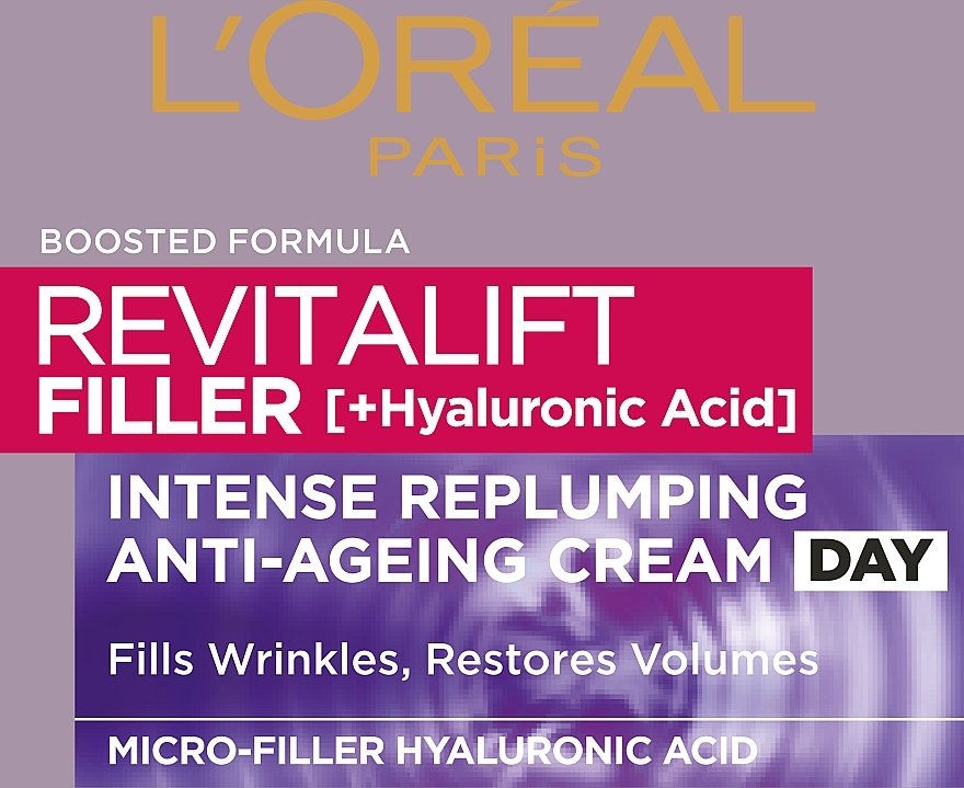 L'Oreal Paris Revitalift Filler Hyaluronic Acid Day Cream - Krem Anti-Age na dzień Hialuronowe wypełnienie — Zdjęcie N14