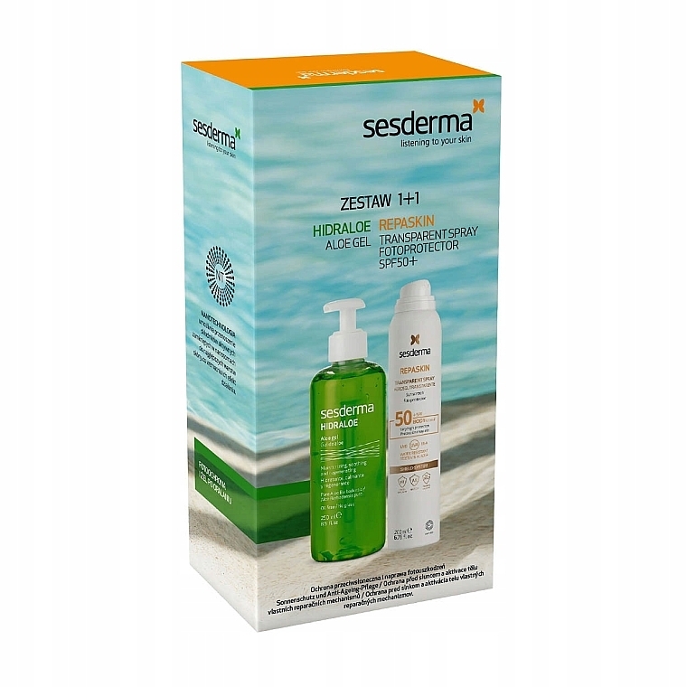 PRZECENA! Zestaw - SesDerma Laboratories Hidraloe & Repaskin (sun/spray/200ml + f/b/gel/250ml) * — Zdjęcie N1