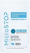 Worki Kraft wykonane z białego papieru odpornego na wilgoć ze wskaźnikiem klasy IV, 60 x 100 mm - Microstop sterilization pouch with indicator (Class 4), 60*100, white — Zdjęcie N2