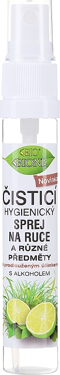 Higieniczny spray antybakteryjny do rąk - Bione Cosmetics Lemongrass And Lime Antibacterial Hand Spray — Zdjęcie N1