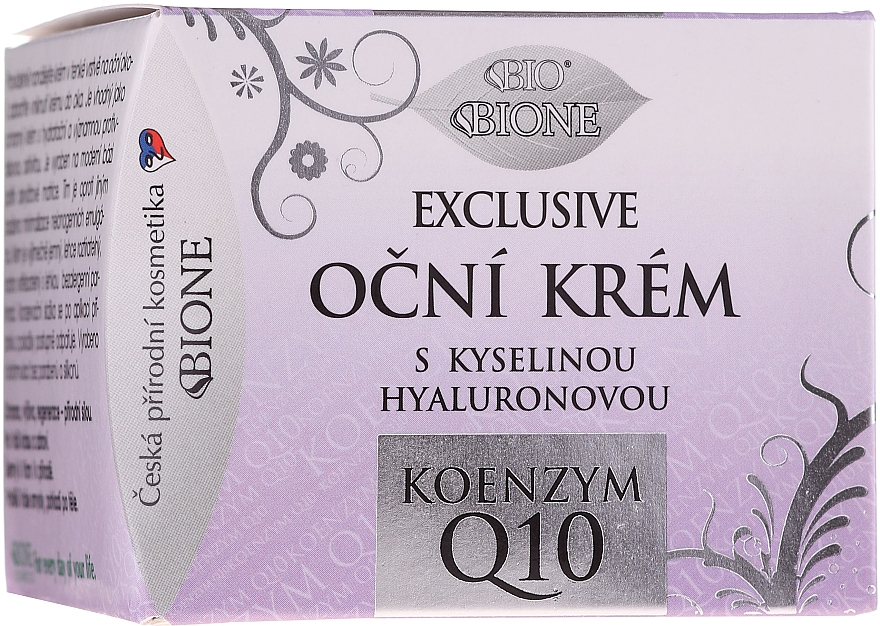 Ekskluzywny krem pod oczy z koenzymem Q10 - Bione Cosmetics Exclusive Organic Eye Cream With Q10 — Zdjęcie N2