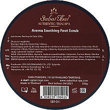 Aromatyczny kojący peeling do stóp z ekstraktami z wąkroty japońskiej i aloesu - Sabai Thai Jasmine Aroma Soothing Foot Scrub — Zdjęcie N3
