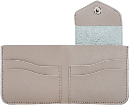 Szarobrązowy portfel w pudełku prezentowym Classy - MAKEUP Bi-Fold Wallet Taupe — Zdjęcie N3