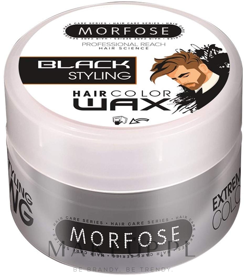 Tonujący wosk do stylizacji włosów - Morfose Hair Colour Wax — Zdjęcie Black