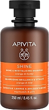 Nabłyszczający szampon rewitalizujący Pomarańcza i miód - Apivita Shine And Revitalizing Shampoo With Orange & Honey — Zdjęcie N1
